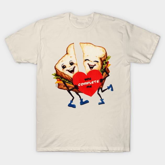 Valentine Sandwich T-Shirt by KellyGilleran
